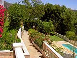 Privater Garten der Villa Leon